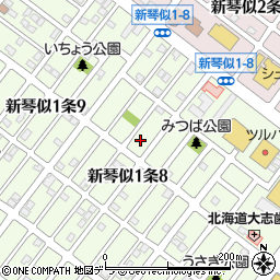 北海道札幌市北区新琴似１条周辺の地図