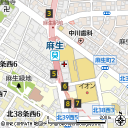 ヤツドキ札幌麻生店周辺の地図