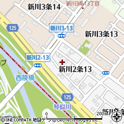 北海道札幌市北区新川２条13丁目2周辺の地図