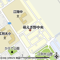 北海道江別市萌えぎ野中央12周辺の地図