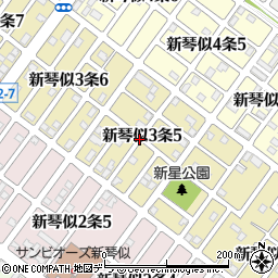 北海道札幌市北区新琴似３条5丁目周辺の地図