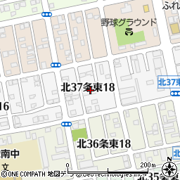 北海道札幌市東区北３７条東18丁目周辺の地図