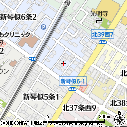 北海道札幌市北区新琴似６条1丁目2周辺の地図