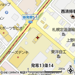 北海道三菱発寒店周辺の地図