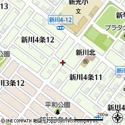 北海道札幌市北区新川４条周辺の地図