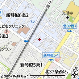 北海道札幌市北区新琴似６条1丁目3周辺の地図