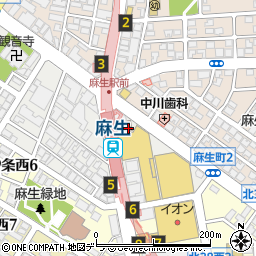 札幌麻生郵便局 ＡＴＭ周辺の地図