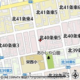 北海道札幌市東区北４０条東周辺の地図