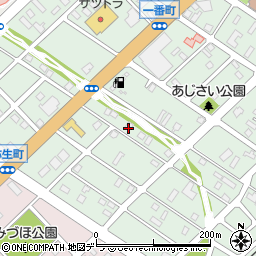 北海道江別市一番町25周辺の地図