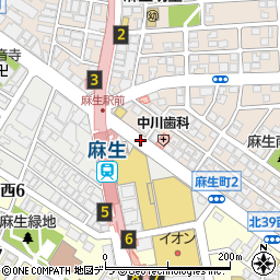 麻生バスターミナル周辺の地図