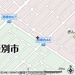 北海道江別市見晴台66-9周辺の地図