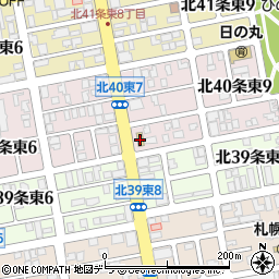 ファミリーマート札幌北４０条東８丁目店周辺の地図