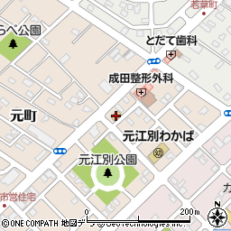 シャトレーゼ　江別元町店周辺の地図