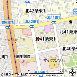 北海道札幌市東区北４１条東1丁目周辺の地図