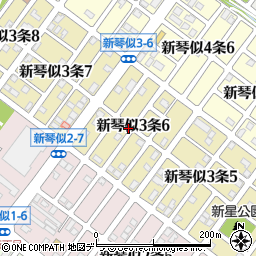 北海道札幌市北区新琴似３条6丁目周辺の地図