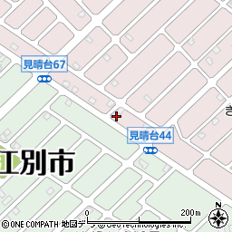 北海道江別市見晴台66-12周辺の地図