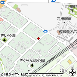 北海道江別市一番町周辺の地図