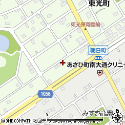 北海道江別市東光町100-22周辺の地図
