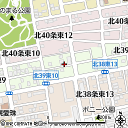 北海道札幌市東区北３９条東周辺の地図