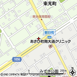 北海道江別市東光町100-4周辺の地図