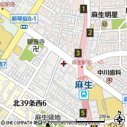 ブック・オフ（ＢＯＯＫ・ＯＦＦ）札幌麻生駅前店周辺の地図