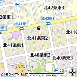 北海道札幌市東区北４１条東2丁目周辺の地図