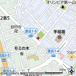 セブンイレブン札幌富丘１条店周辺の地図