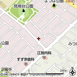 北海道江別市見晴台30-10周辺の地図