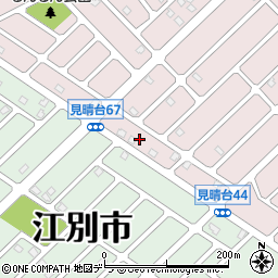 北海道江別市見晴台67周辺の地図
