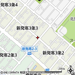 北海道札幌市手稲区新発寒３条周辺の地図