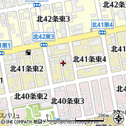 北海道札幌市東区北４１条東3丁目周辺の地図