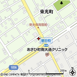 北海道江別市東光町100-28周辺の地図