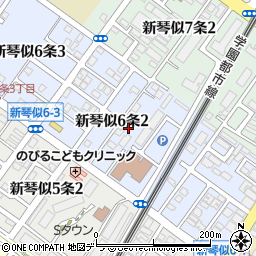 北海道札幌市北区新琴似６条2丁目2周辺の地図