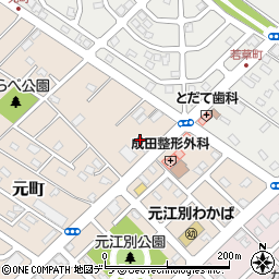 北海道江別市元町周辺の地図