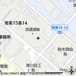 北海道西濃運輸株式会社　本社周辺の地図