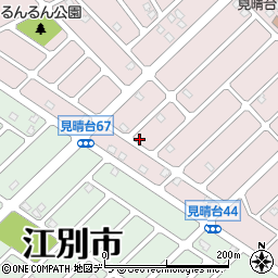 北海道江別市見晴台69-8周辺の地図