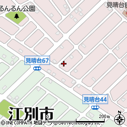 北海道江別市見晴台69-9周辺の地図