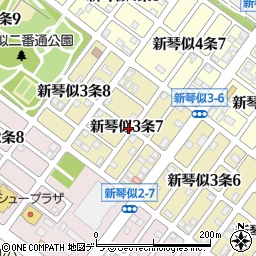北海道札幌市北区新琴似３条7丁目周辺の地図