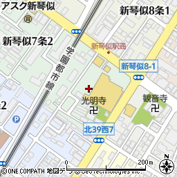 〒001-0907 北海道札幌市北区新琴似七条の地図