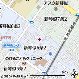 北海道札幌市北区新琴似６条2丁目8周辺の地図