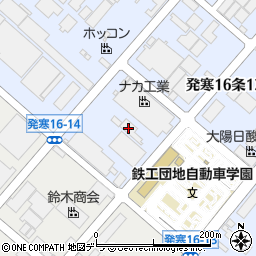 ナカ工業株式会社　札幌工場周辺の地図