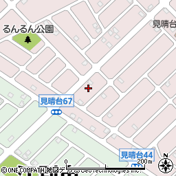 北海道江別市見晴台70周辺の地図