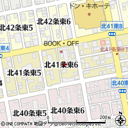 北海道札幌市東区北４１条東6丁目周辺の地図