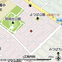北海道江別市見晴台26周辺の地図