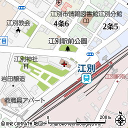 江別市役所　水道部下水道施設課維持管理係周辺の地図