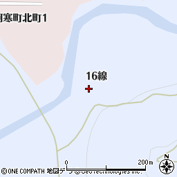 北海道釧路市阿寒町東舌辛１６線周辺の地図