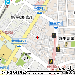 北海道札幌市北区麻生町5丁目周辺の地図
