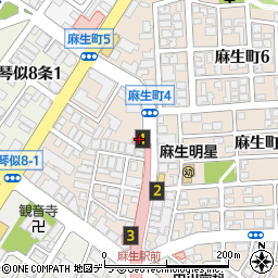 地下鉄麻生駅　１出入口周辺の地図