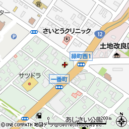 ローソン江別一番町店周辺の地図