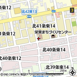 札幌市　東老人福祉センター周辺の地図